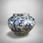 Chinese Blue   White Porcelain Jar