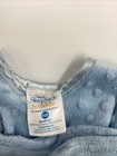 Halo Sleep Sack Swaddle Blue Plush Dots Velboa Tog 3  Baby Newborn Nb 0-3 Months