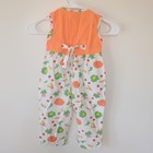 Vintage Baby Unisex Cotton Vegetable Garden Romper 6-12 Mos 