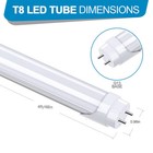 T8 4ft Led Tube Bulb 3000k Soft White G13 4 Foot Shop Light Milky Cover