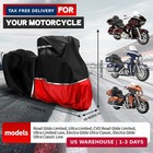 420d Waterproof Motorcycle Cover With Side Top Box Compatible With Touring Model