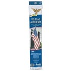 Us American Flag Kit With 6 Foot Steel Pole And Bracket Poly Cotton 3 Ft X 5 Ft