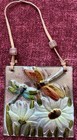 3 Mosaic Sun Catchers Stained Glass Pieces Dragonfly Sunflower Tulip Floral