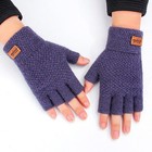 Winter Alpaca Wool Fingerless Gloves Thermal Men s Knitted Half Finger Mitten Us