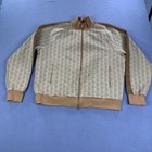 Lacoste Jacket   Pants Set Mens 2xl Brown Monogram Jacquard Print Full Zip Track