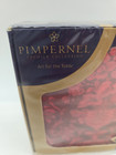 Vtg Pimpernel Coasters Set Of 6 Red Floral Vase Cork Back Made In England Boxed
