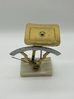 Antique Brass Letter Scale Jmaz Jakob Maul Zell Germany With Marble Base 4oz