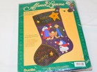 1997 Bucilla Alma Lynne Christmas Felt Stocking Kit Stars Brightly Shining 83794