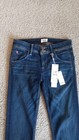 Hudson Nwt Collin Skinny Ankle Blue Jeans Women Size  25x33 Stretch Flap Pants