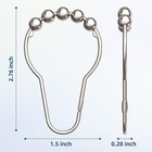 Roller Ball Shower Curtain Hooks Rings 39mm Glide Rings Hangers Polished New