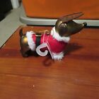 Reindeer Santa Dachshund Dog  Christmas Holiday Ornament Decoration Nwt