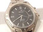 Seiko Kinetic Titanium Men s Date Watch Black Dial Roman Numerals Six Jewels