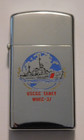 Vintage 1977 Zippo Slim Lighter Uscgc Taney Whec-37 U s  Coast Guard