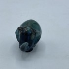 Blue Mountain Canada Pottery Teal Green Elephant Figurine