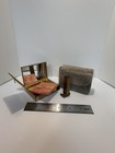 Vintage 1949 Crown Trifari India Powder Lipstick Mirror Compact W  Org Case -257