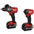 Milwaukee 3697-22 M18 Fuel 18v Brushless Cordless 2-tool Combo Kit Charger  case