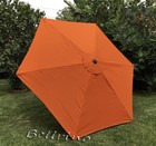 Bellrino Patio Umbrella Canopy Top Cover Replacement Orange Fit 7 5 Ft 6-ribs