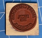 Merry Christmas December 25 1920 Chicago Il Post Office Rubber Stamp B1
