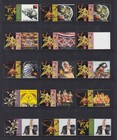 Papua New Guinea - Personalised Tabs 30 Different Orchids Stamps Mint - Muh