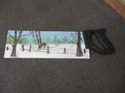 Vintage Hand Painted Hand Saw - Deer Snow Trees