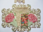 Lot Of 2 Antique Victorian Valentine Cards Parchment  Satin silk Litho Embossed