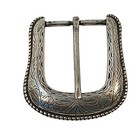 Horseshoe Single Prong Silver Roped Edge Country Western Belt Buckle Cowboy