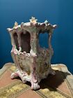 Antique Large  French Pink  Faience Sedan Chair Double Sword Mark