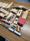 Vintage Brio Wooden Railway Lot 138 Pc Made In Sweden Train Track Bridge Ferry