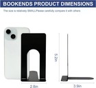 Metal Book Ends For Shelves Heavy Duty Black Bookends Set 4 Pack New