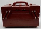 Wood Cantilever Sewing Box 7 Compartment Accordion Craft Storage Organizer