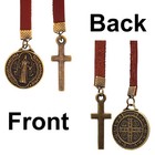 Handmade Leather Bible Bookmark Ribbon Book Marker Cross Christian Gifts For    