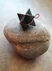 Black Tourmaline Merkaba Pendant  Copper Wrap Merkaba Necklace  Sacred Geometry