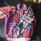 Nickelodeon Lay Lay Satin Bomber Jacket Kids 10-12 Purple pink