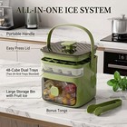 Portable Ice Cube Maker Mold With One-touch Press Box Double Layer 48 Ice Cubes