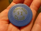 Rare Illegal Saratoga Springs New York Chicago Club Poker Chip Vg Mafia Luciano
