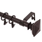 5 8  Square Urn Single Drapery Curtain Rod Set With Rings  Many Sizes   Colors
