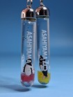 Asahiyama Zoo 2 Penguin Capsule Glitter Wand Keychain Charm Strap Japan Souvenir