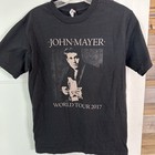 John Mayer Concert T-shirt 2017 World Tour Official Merch T-shirt Black Small