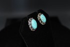 Kingman Turquoise And Sterling Silver Earrings