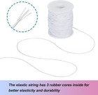 1mm White Elastic String 328ft Stretch Beading Cord Bracelet Jewelry Making