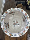 Vintage Antique 1897 Juwc Chinese Porcelain Hand Painted Flower Pot Bowl Large