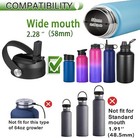 Straw Lid For Hydro Flask Wide Mouth 18 32 40 Oz - Leak-proof Flip Spout 