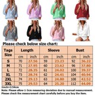 Womens Long Sleeve Linen Shirt Ladies Casual Loose Button-up Plain Blouse Tops a