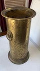 Antique Lion Head Brass Umbrella Stand 22    Tall Or Cane Stand Over 6 Pounds