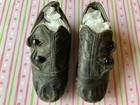 Antique Black Leather Doll Shoes - 4 1 2  Long  1  1 2  At Heel