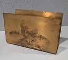 Vtg Wendell August Forge Hand-made Solid-bronze Napkin letter Holder Eagle Bird