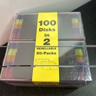 New Sealed Verbatim Mf 2hd Data Life Colors 2 Packs Of 50 Disks  100 Total 