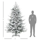 8  Snow Flocked Artificial Christmas Tree  W  Pine Shape  1479 Tips  Auto Used