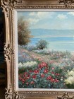 Vintage Original Oil Painting Coastal Art Boat Signed Judd Gollet 32x37    Xxl