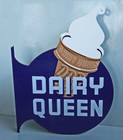 Dq Dairy Queen Ice Cream Cone Flange Sign Modern Retro
